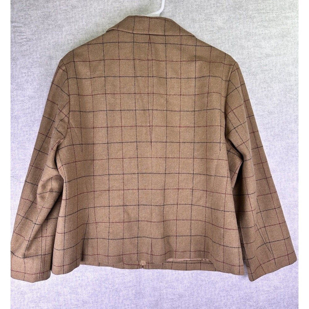 Pendleton Checkered Virgin Wool Jacket Zip Front … - image 11